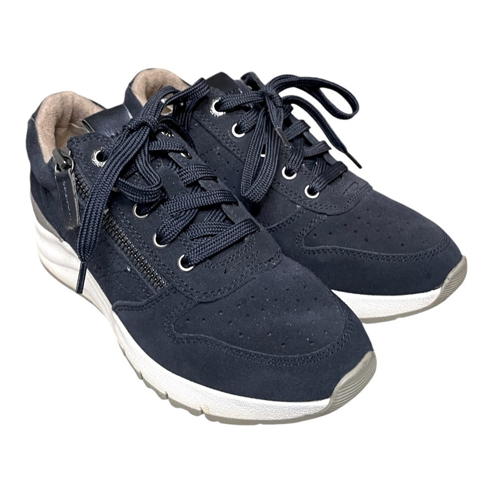 Softwalk Women's 6M 36 Slip-On Sneaker Navy Blue Suede